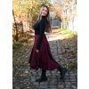 Zavinovací sukně - žíhaná - bordó
