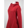 Vlněný kabát - áčkový - červený 3