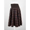 Kolová sukně - náplet - hnědá kostka 2