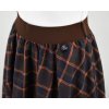 Půlkolová sukně - guma - hnědá kostka