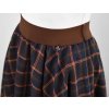 Kolová sukně - guma - hnědá kostka
