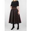 Midi sukně - guma - hnědá kostka