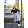 Půlkolová sukně - balonová - světle šedá