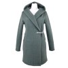 Kabát se sponou - merino - eukalypt