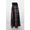 Maxi půlkolová sukně - šedá kostka