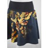 Půlkolová sukně - náplet - zlaté ginkgo 2