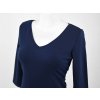 Tričko 3/4 rukáv - výstřih do V - tmavě modré II.JAKOST