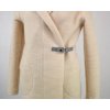 Kabát se sponou - merino - smetanový II.JAKOST