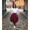 Sukně DUBAJ - bordó - s podšívkou