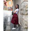 Sukně DUBAJ - bordó - s podšívkou 2