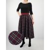 Midi sukně - guma - vínová kostka