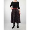 Midi sukně - guma - vínová kostka
