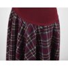 Kolová sukně - náplet - vínová kostka 2