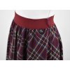 Půlkolová sukně - guma - vínová kostka