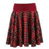 Kolová sukně - náplet - červená kostka II.JAKOST