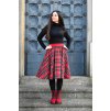 Kolová sukně - guma - červená kostka II.JAKOST