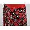 Půlkolová sukně - náplet - červená kostka 2