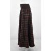 Maxi půlkolová sukně - hnědá kostka 3