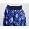 Půlkolová sukně - guma - modré vločky