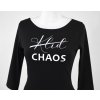 Tričko 3/4 rukáv - černé - klid/chaos