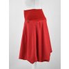 Půlkolová sukně - balonová - náplet - červená 3