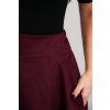 Sukně s knoflíky - semiš - vínová