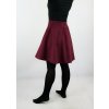 Sukně s knoflíky - semiš - vínová