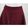 Sukně s knoflíky - semiš - vínová