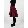 Sukně s knoflíky - semiš - vínová