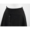 Sukně s knoflíky - semiš - černá 3