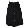 Sukně s knoflíky - manšestr - černá