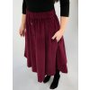 Sukně s knoflíky - manšestr - vínová 3