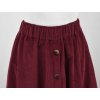 Sukně s knoflíky - manšestr - vínová 7