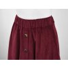Sukně s knoflíky - manšestr - vínová
