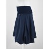 Půlkolová sukně - balonová - náplet - modrá