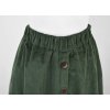Sukně s knoflíky - manšestr - zelená