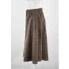 Sukně s knoflíky - manšestr - kávová