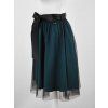 Půlkolová sukně - guma - petrolejová a černý tyl 3