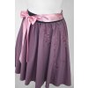 Půlkolová sukně - guma - fialková a lístečky II.JAKOST 3