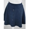 Sukně s knoflíky - semiš - šedomodrá 3