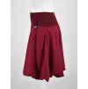 Půlkolová sukně - balonová - náplet - vínová 3