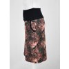 Pouzdrová sukně - vrány v růžích