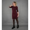 Šaty 3/4 rukáv - tmavě vínové - ptáčci
