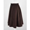 Půlkolová sukně - manšestrová - hnědá