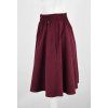 Půlkolová sukně - manšestrová - vínová 4