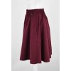Půlkolová sukně - manšestrová - vínová