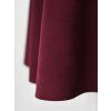 Půlkolová sukně - manšestrová - vínová 5