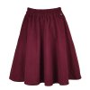 Půlkolová sukně - manšestrová - vínová