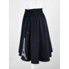 Půlkolová sukně - manšestrová - temně modrá a Paříž 4