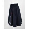 Půlkolová sukně - manšestrová - temně modrá a Paříž